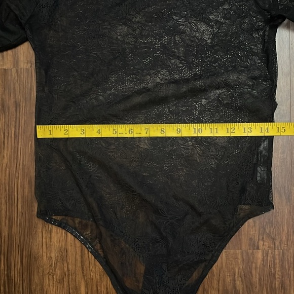 NWT Anthropologie The Harlowe Lace Bodysuit Size Large Black Long Sleeve large - Picture 9 of 14